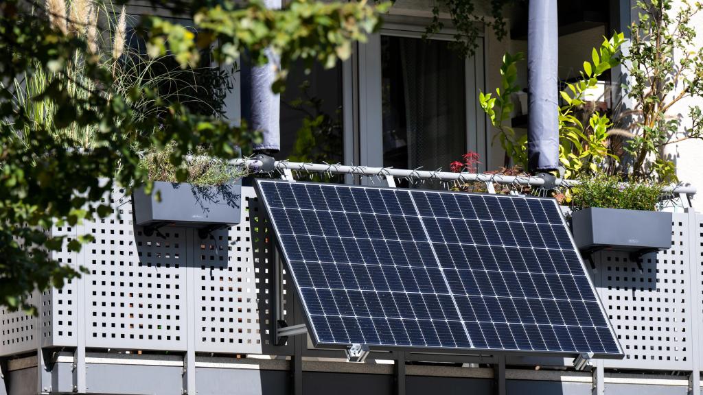 Solar panels on balcony