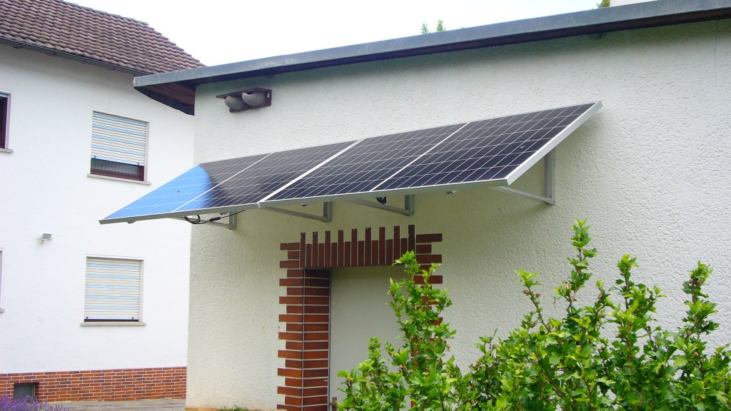 Solar panels on balcony